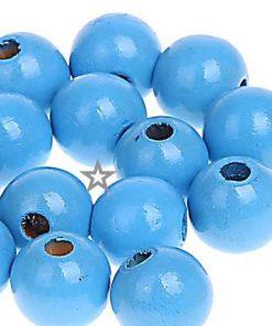 KIT PERLES BOIS POUR BRACELETS ET BIJOUX DIY bleu attache tetine
