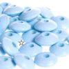 perles plates pour bijoux bracelet collier en bois ciel