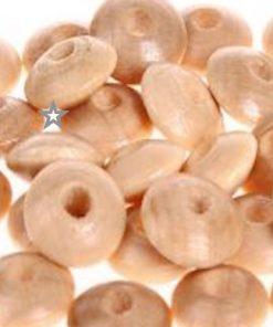 perles plates bois naturel pour bijoux attache tetine bracelet fabrication de collier