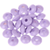perles plates bois lilas pour creation de bijoux bracelet collier attache tétine