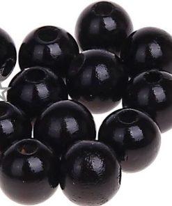 KIT PERLES BOIS POUR BRACELETS ET BIJOUX DIY noir attache tetine