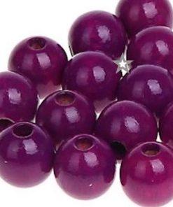 Perles bois assortiment violet 12 MM perles enfant bois pour bracelet bijoux attache tetine DIY