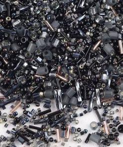 perles-de-rocailles-miyuki-verre-japonnaises noir pour bijoux