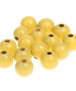 KIT PERLES BOIS POUR BRACELETS ET BIJOUX DIY jaune attache tetine