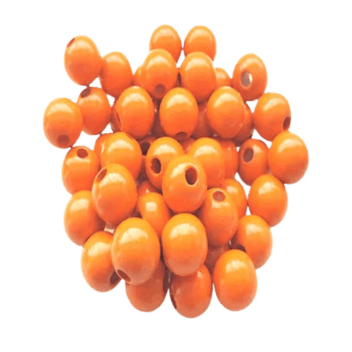 KIT PERLES BOIS POUR BRACELETS ET BIJOUX DIY NATUREL BRUT orange