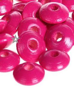 perles plates fuchsia pour bijoux attache tétine bracelet collier