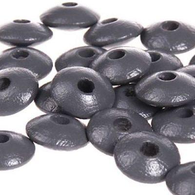 perles plates gris pour bijoux attache tétine bracelet collier