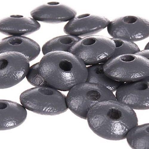 perles plates gris pour bijoux attache tétine bracelet collier
