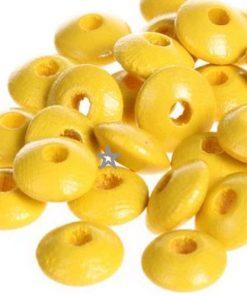 perles plates jaune pour bijoux attache tétine bracelet collier