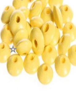 perles plates rondes jaune pour bijoux attache tétine bracelet collier