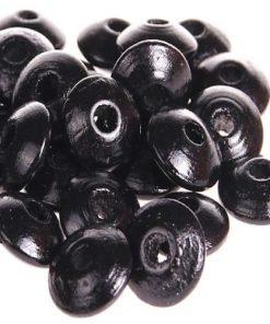 perles plates noir pour bijoux bracelet collier attache tetine DIY loisirs créatifs