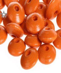 perles plates orange pour bijoux bracelet collier attache tetine DIY loisirs créatifs