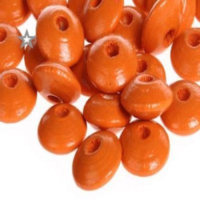 perles plates orange pour bijoux bracelet collier attache tetine DIY loisirs créatifs