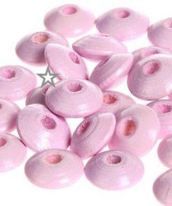 perles plates rose pale pour bijoux bracelet collier attache tetine DIY loisirs créatifs
