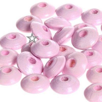 perles plates rose pale pour bijoux bracelet collier attache tetine DIY loisirs créatifs
