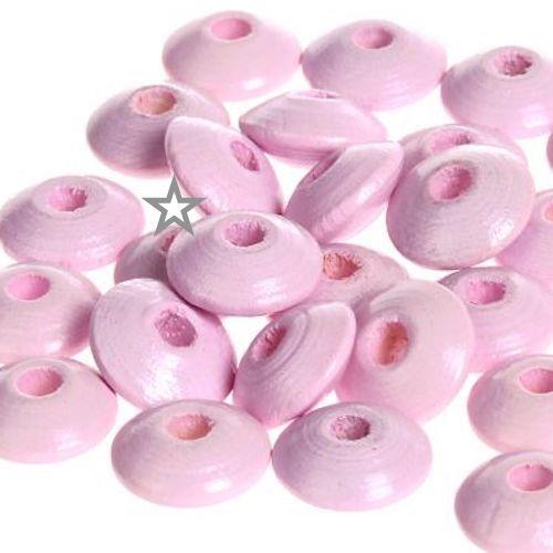 perles plates rose pale pour bijoux bracelet collier attache tetine DIY loisirs créatifs