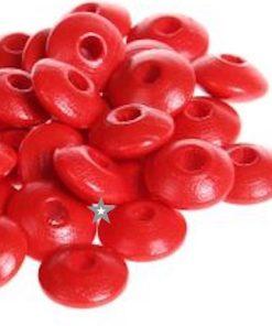 perles plates rouge pour bijoux bracelet collier attache tetine DIY loisirs créatifs