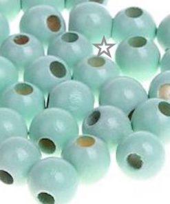 Perles bois assortiment menthe 10 MM pour bijoux bracelet collier