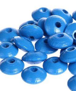 perles plates bleu roi pour bijoux attache tétine bracelet collier