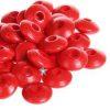 perles plates rouge pour bijoux bracelet collier attache tetine DIY loisirs créatifs