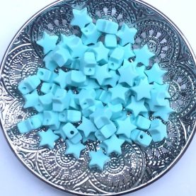 perles en silicone étoiles bleu X5 silicone alimentaire bébé