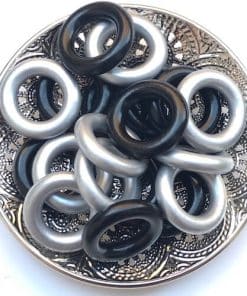 Anneau en bois argent noir X5 dentition bébé