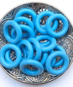 Anneau en bois bleu X5 dentition bébé
