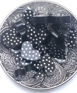 Perles strass coeur noir : perles boutique grossiste en perles bijoux , bracelet attache tétine : perles boutique grossiste en perles bijoux , bracelet attache tétine