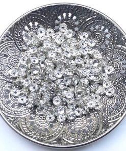 perles plates strass argent pour bracelet bijoux bague collier loisirs créatifs perles intercalaires , séparateur