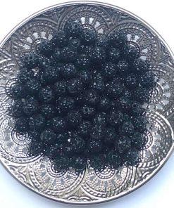 Perle bijoux bracelet strass noir 10mm
