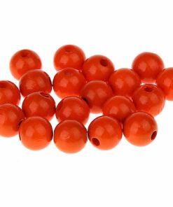 Perles bois rondes orange 10 MM pour collier, bracelet attache tétine et tous loisirs créatifs