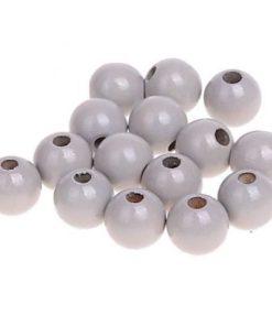 Perles bois rondes gris 10 MM X50 pour bijoux , loisirs créatifs attache tétine