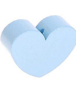 Perle fantaisie coeur ciel en bois pour attache tetine
