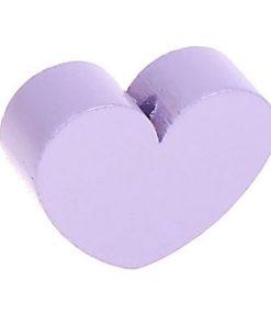 Perle fantaisie coeur lilas attache tetine