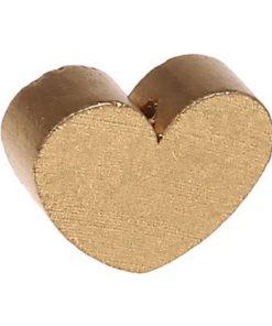 Perle fantaisie coeur or doré attache tetine