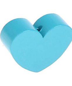 Perle fantaisie coeur bleu pour bijoux , loisirs creatifs et attache tétine
