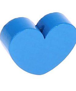 Perle fantaisie coeur roi bois pour attache tetine