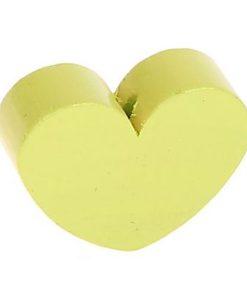 Perle fantaisie coeur lemon en bois loisirs créatifs et bijoux attache tetine