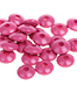 Perles bois rondes rose 10 MM X50 attache tétine