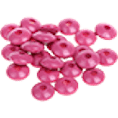 Perles bois rondes rose 10 MM X50 attache tétine
