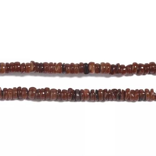 Perles Heishi coquillage marron 8mm