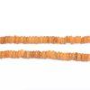 Perles Heishi coquillage orange doré 4mm
