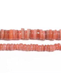 Perles Heishi coquillage rose 8mm