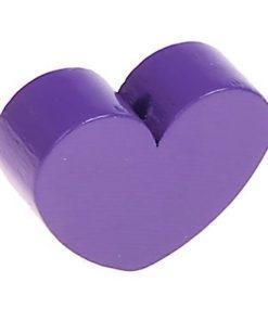 Perle fantaisie coeur violet pour bracelet bijoux loisirs creatifs attache tetine