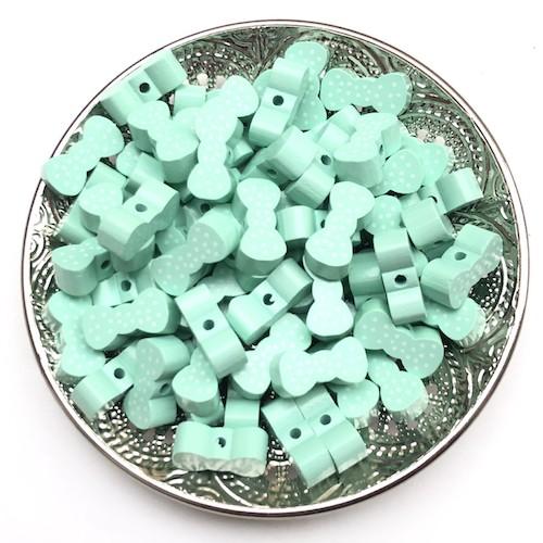 Perle fantaisie noeud bois menthe pour attache tétine