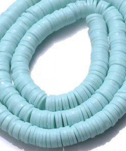 Perles plates heishi bracelet ciel 6 mm X300