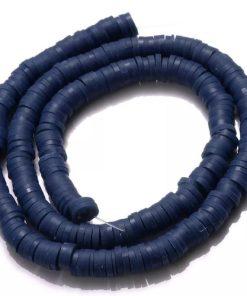 Perles plates heishi bracelet marine 6 mm X300