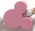 perle mickey bois rose tête pour attache tetine bijoux loisirs créatifs