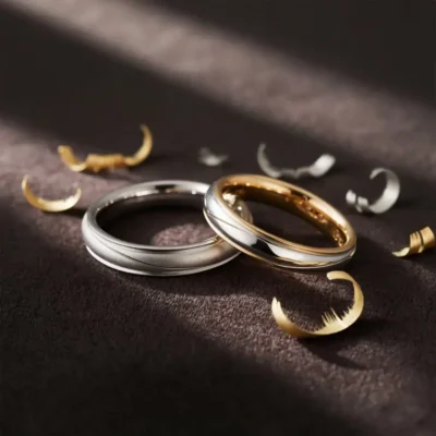 bague alliance bijou en or et platine métaux précieux