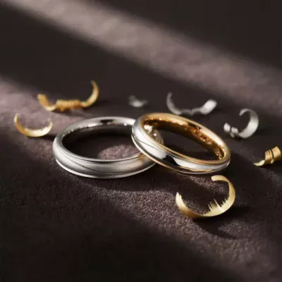 bague alliance bijou en or et platine métaux précieux
